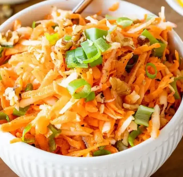 Carrot Apple and Walnut Salad