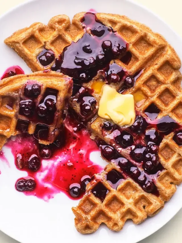 Whole Wheat and Blueberry Waffles