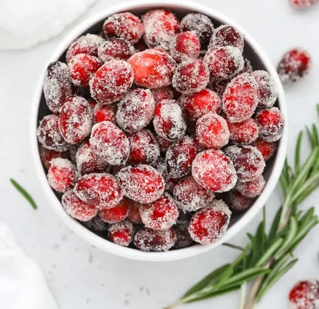 Sugared Cranberries (Easy Recipe)