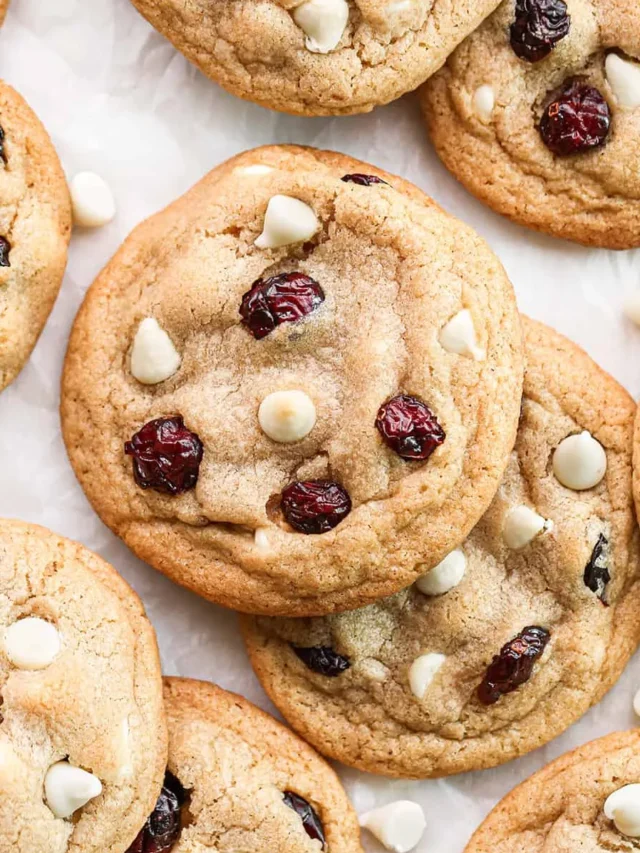 White Chocolate Cranberry Cookies Recipe