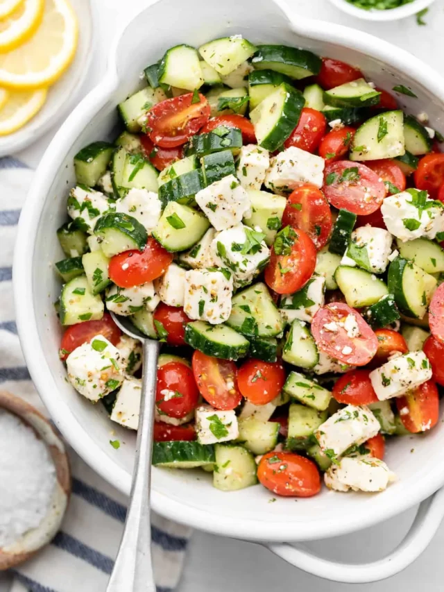 Tomato Cucumber Feta Salad Recipe